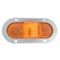 Peterson Lamp, Led Clearance/Marker, Lumenx Oval Mid-Turn W/ Reflex, Amber W/ Flange, Mfg Pack M356AF - alternate 4